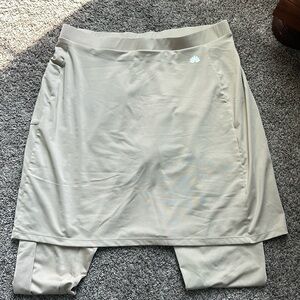 Snoga 1X Skirted Leggings, Khaki Color, Ankle Length, GUC